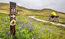 Photo of a cyclist on Juan Bautista De Anza National Trail